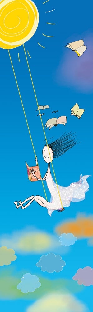 Bokmerke 6x21 Ilustris jente i huske