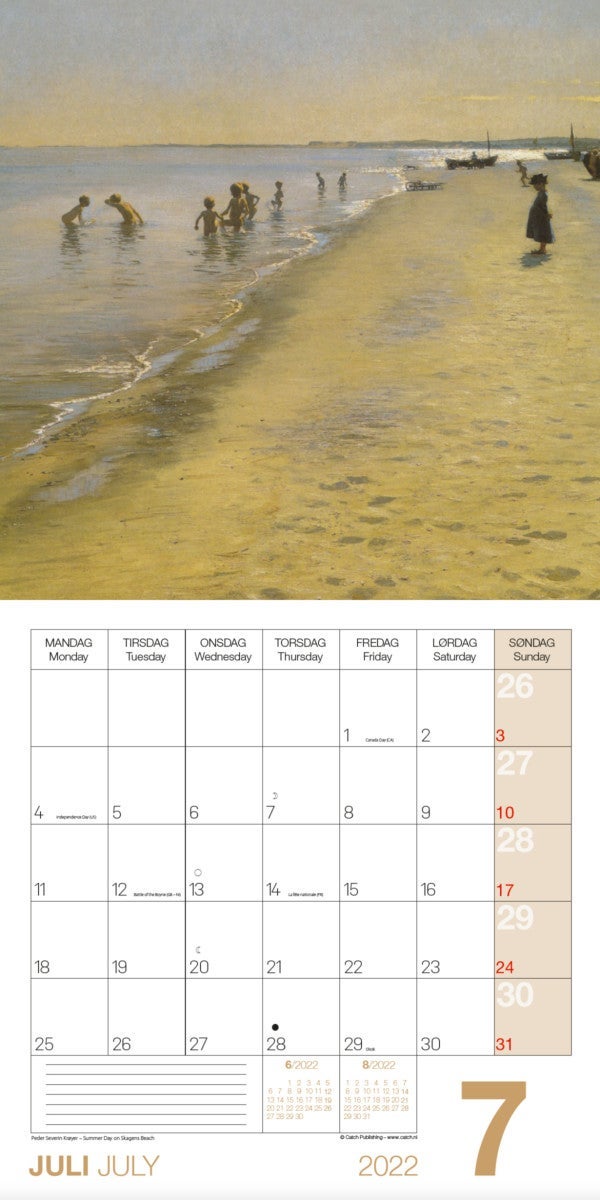 Kalender 2022 Nordic Paintings 30X30cm