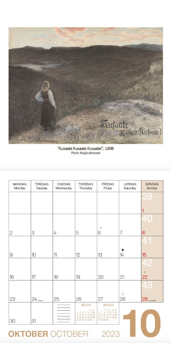 Kalender 2023 Christian Skredsvig 30x30cm