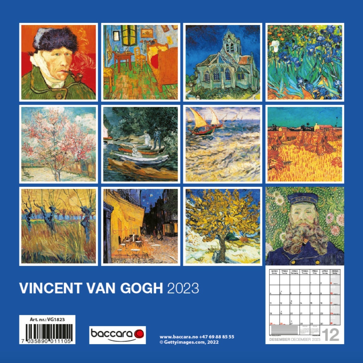 Kalender 2023 Van Gogh 18x18cm