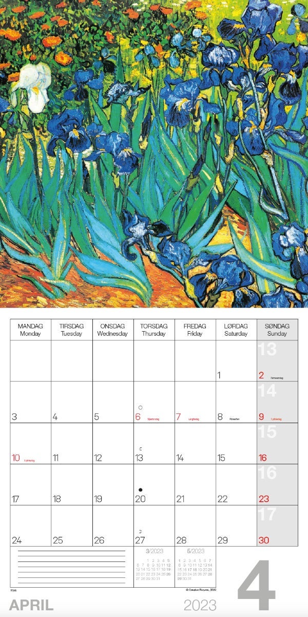 Kalender 2023 Van Gogh 18x18cm