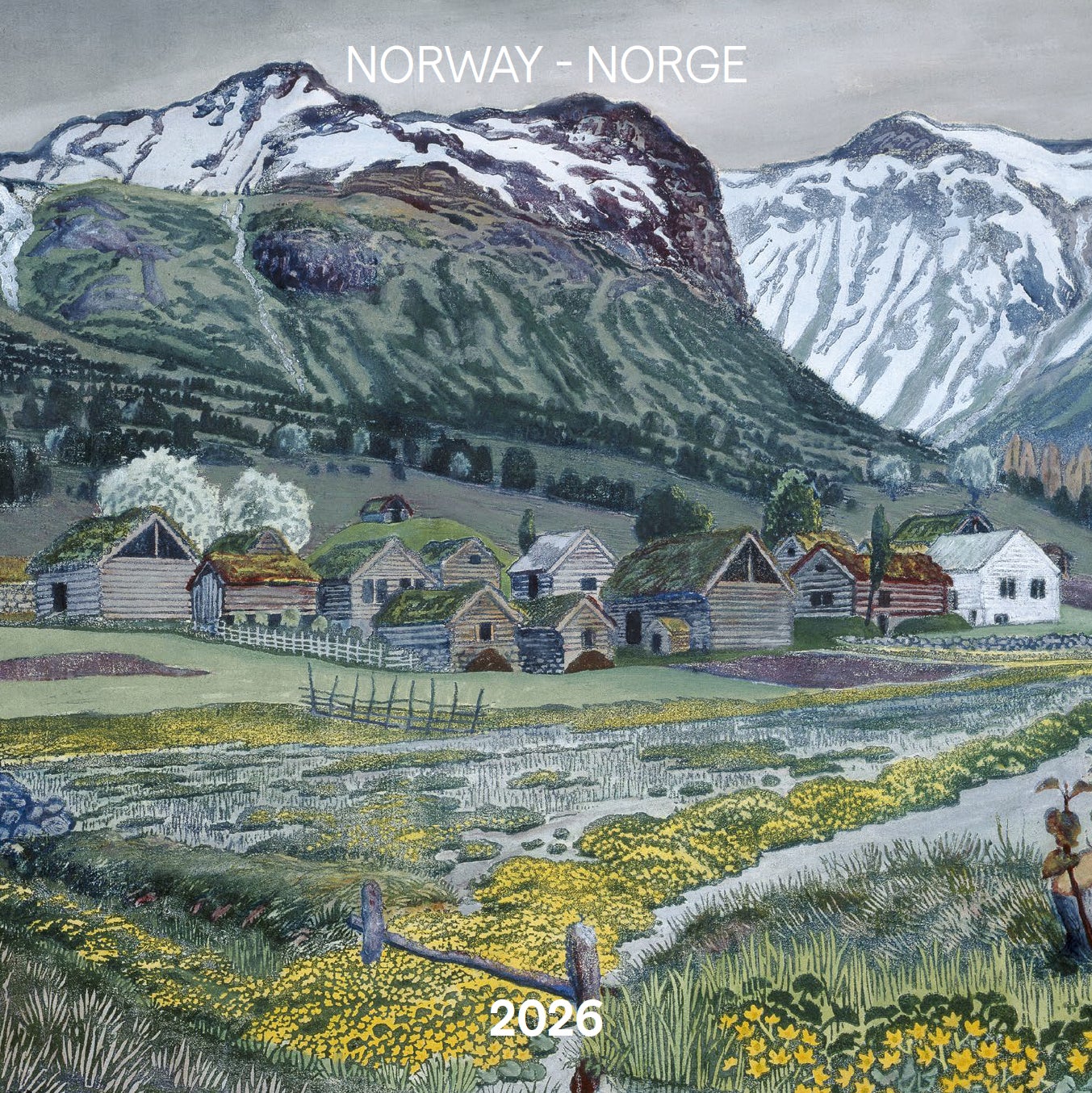 Kalender 2026 Norske Kunstnere 18X18Cm
