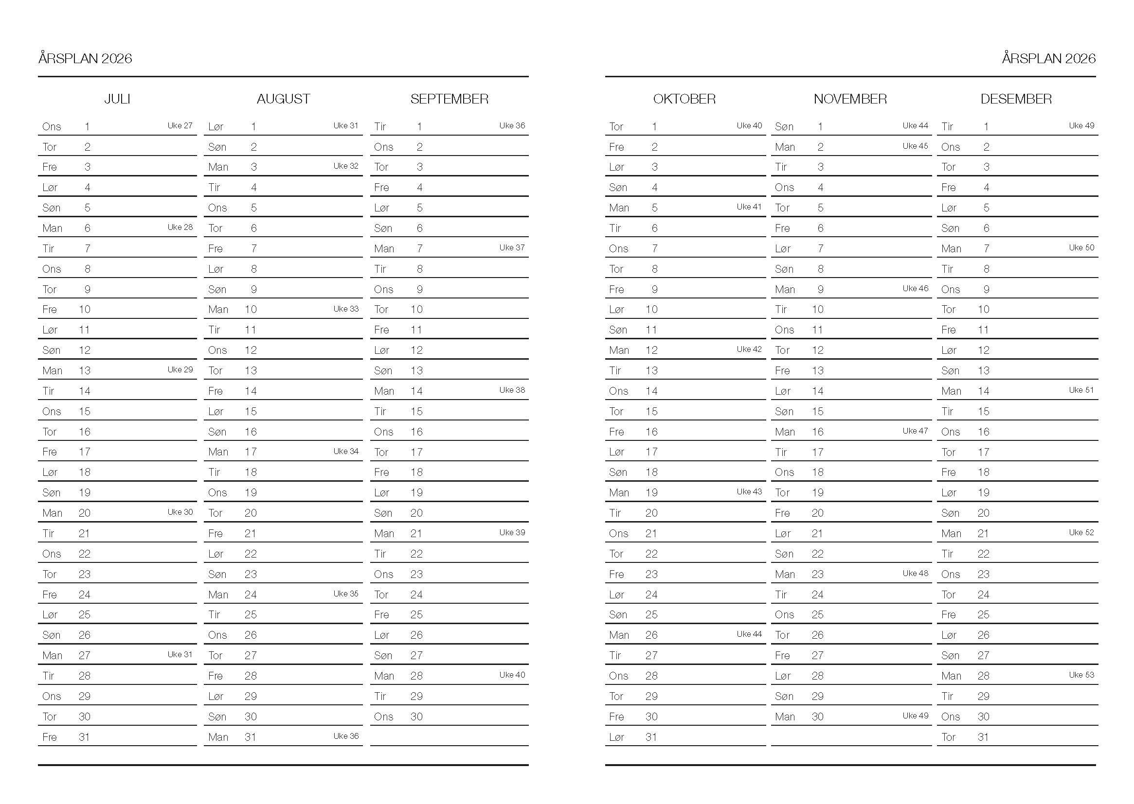 Agenda 2026 E. Munch A5