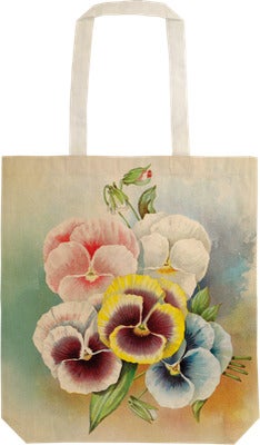 Handlenett Sköna Ting Pastel spring pansy