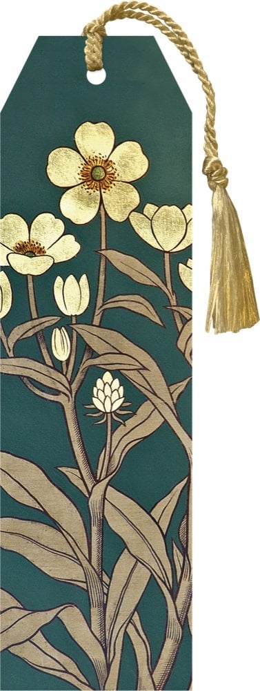 Bokmerke Sköna Ting Grønn m/Hvit Blomst