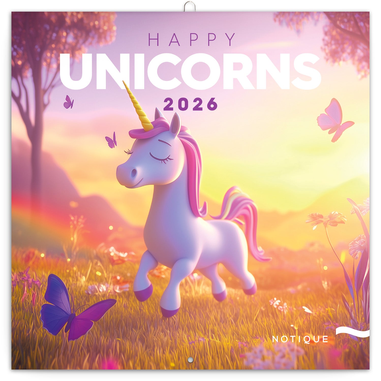 Kalender 2026 30x30 Happy Unicorns