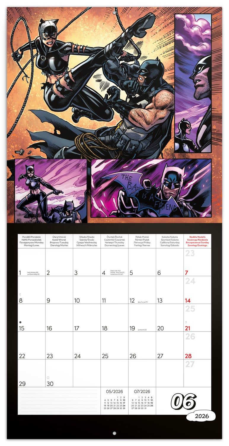 Kalender 2026 30x30 Batman Comics