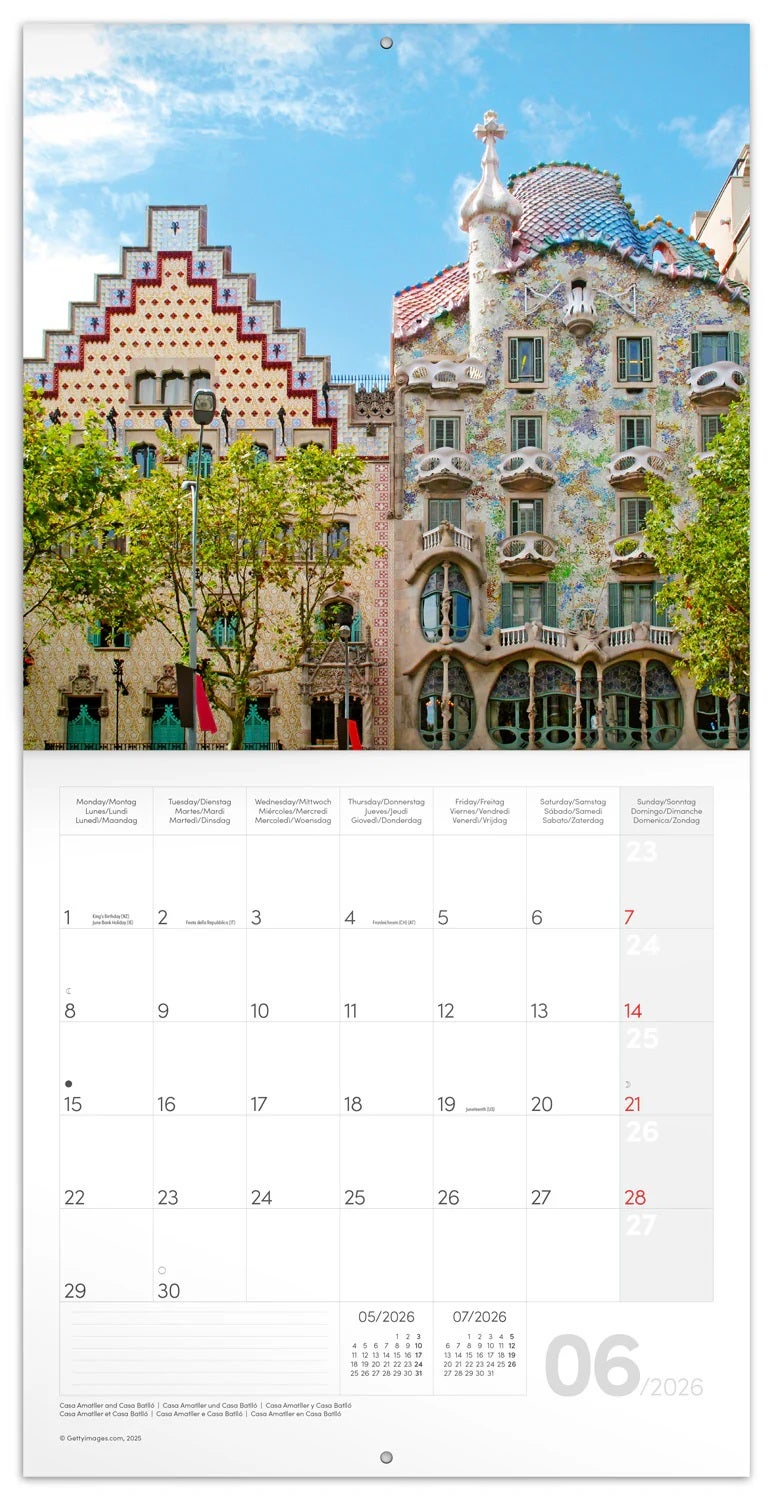 Kalender 2026 30x30 Barcelona