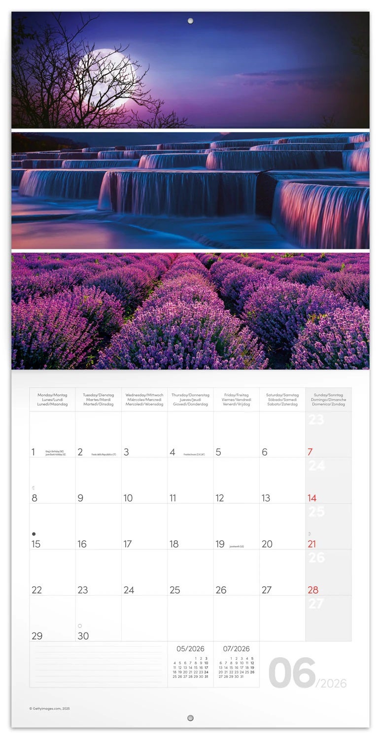 Kalender 2026 30x30 Palette