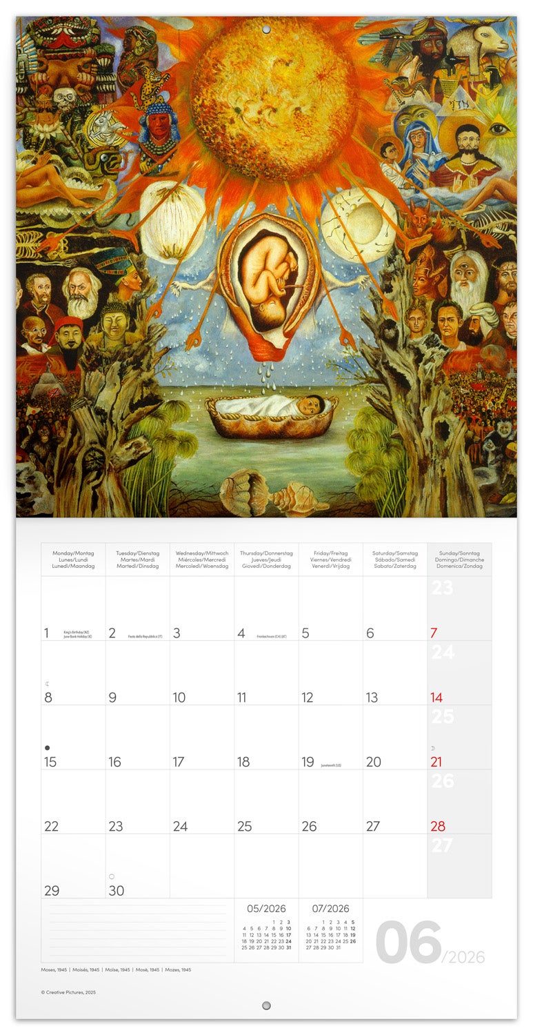 Kalender 2026 30x30 Frida Kahlo