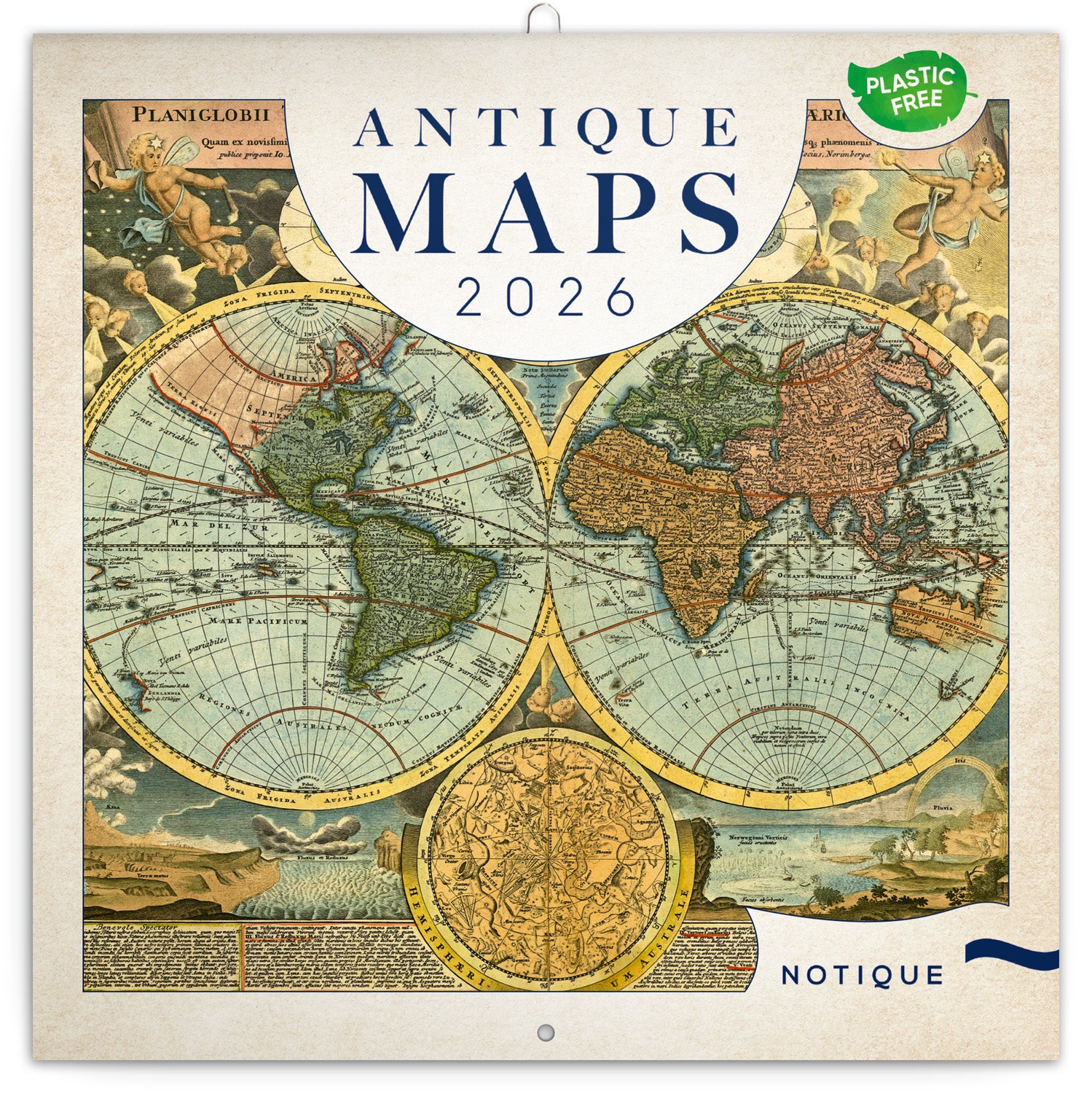 Kalender 2026 30x30 Antique Maps