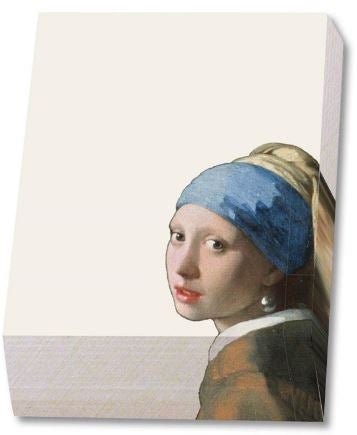 Notisblokk Girl with a Pearl Earring - Med skråkant