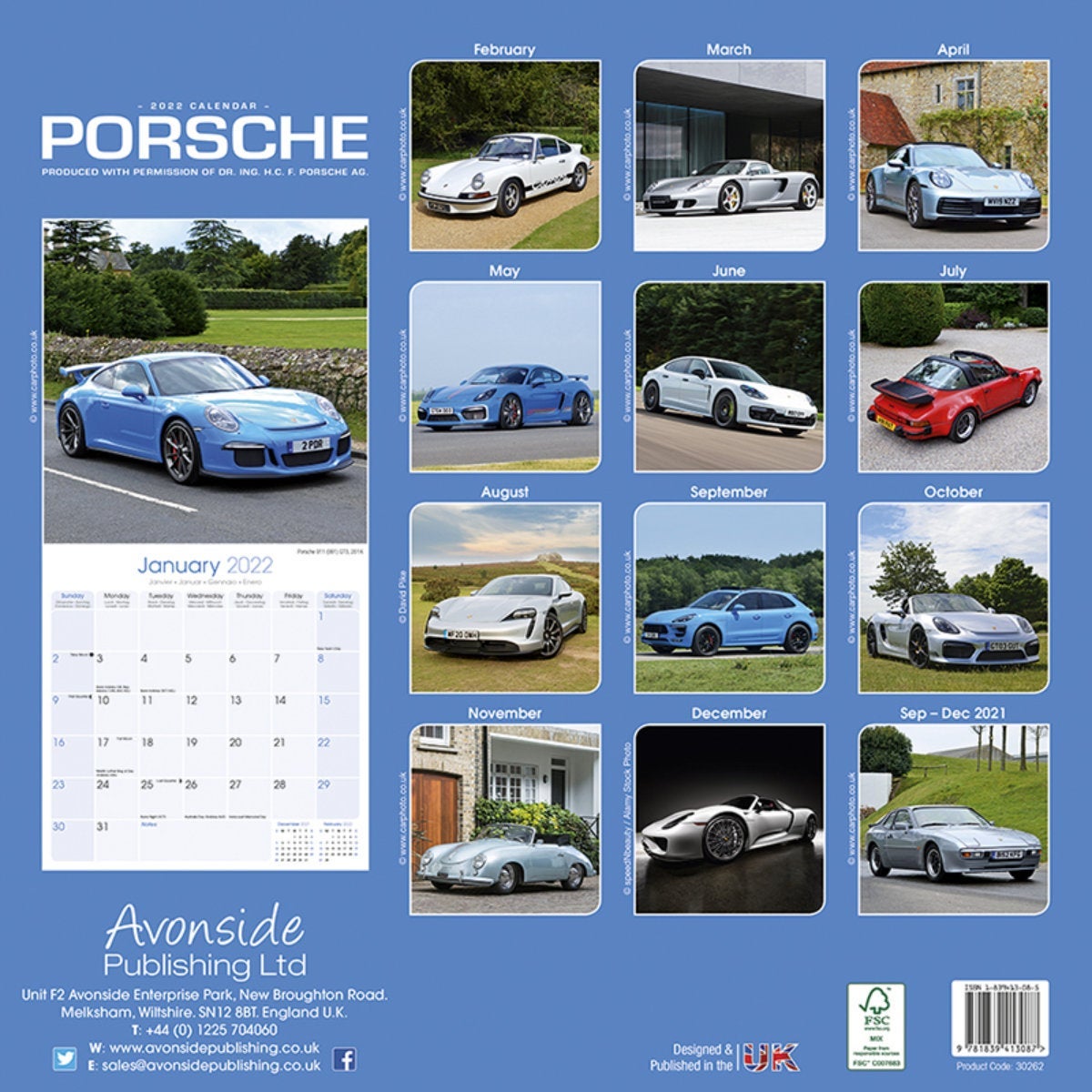 Kalender 2022 30x30 Porsche