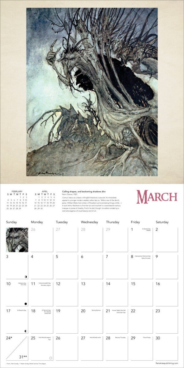 Kalender 2024 Arthur Rackham 30x30cm