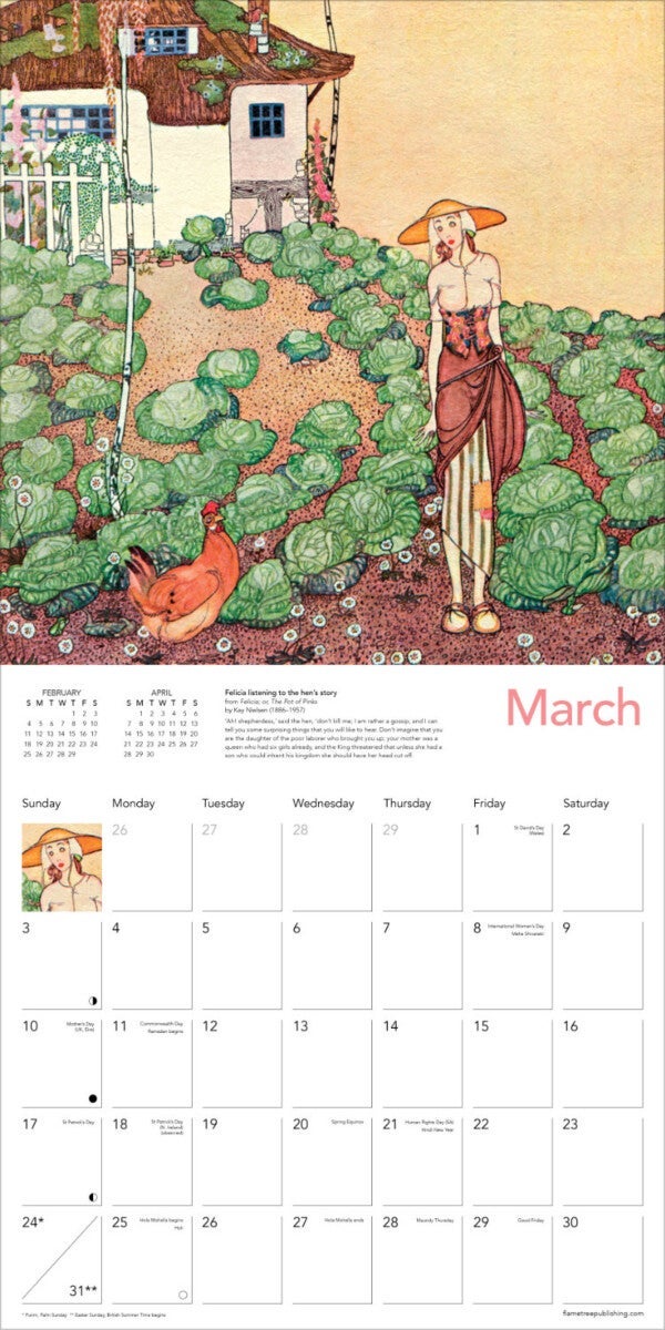 Art Deco Fairytales Wall Calendar 2024 (Art Calendar)