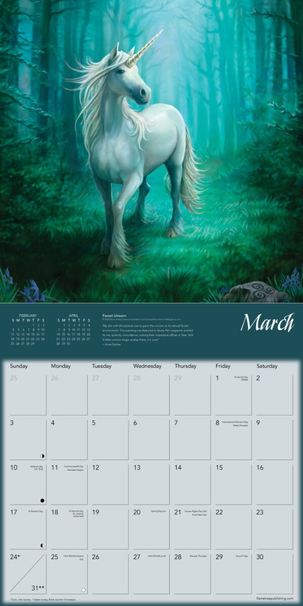 Kalender 2024 Unicorns 30x30cm