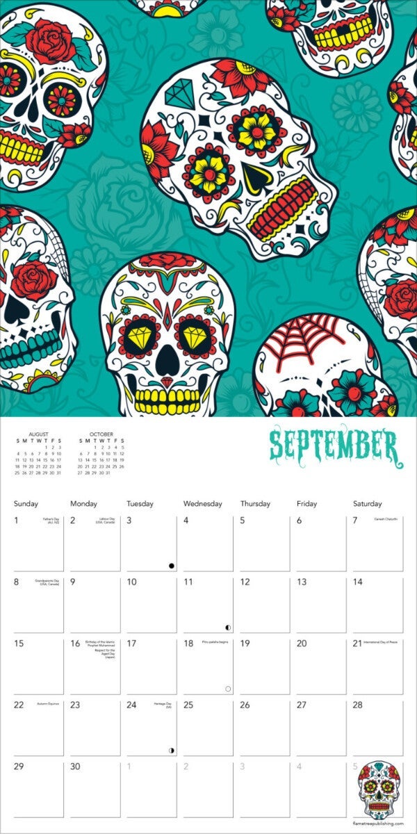 Kalender 2024 Sugar Skulls 30x30cm
