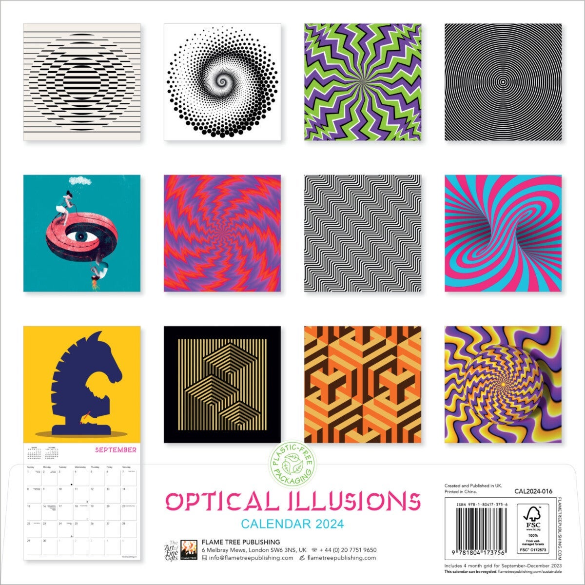 Kalender 2024 Optical Illusions 30x30cm