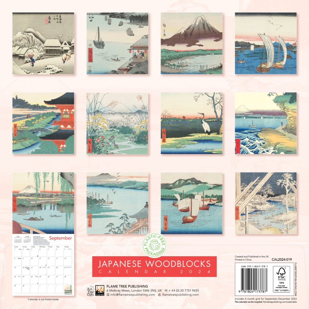 Kalender 2024 Japanese Woodblock 30x30cm