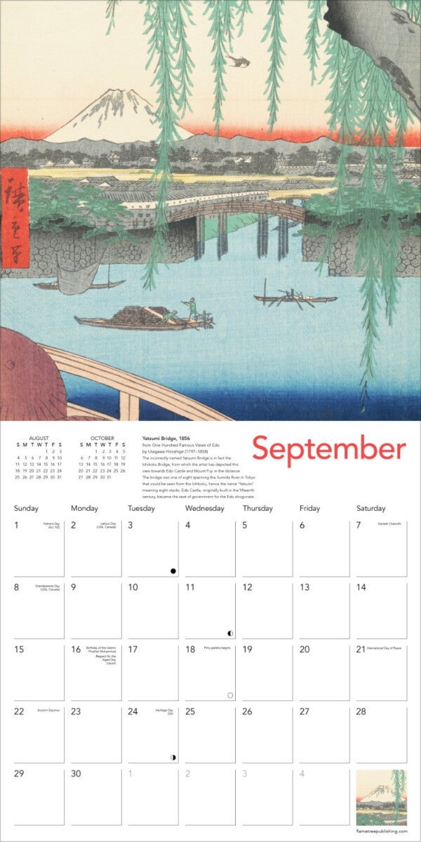 Kalender 2024 Japanese Woodblock 30x30cm