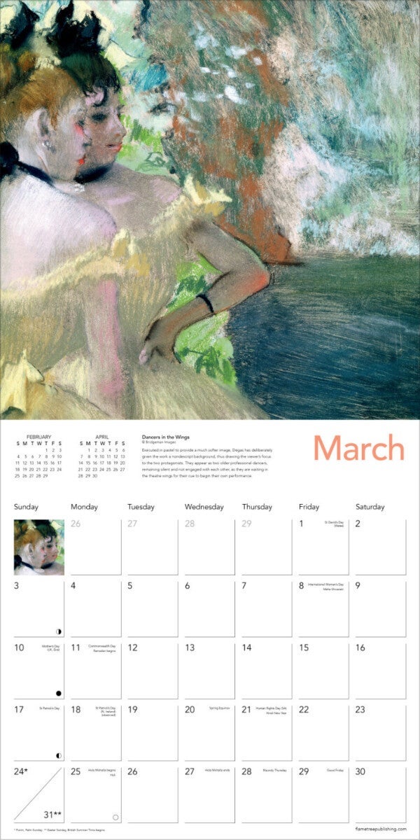Kalender 2024 Degas Dancers 30x30cm