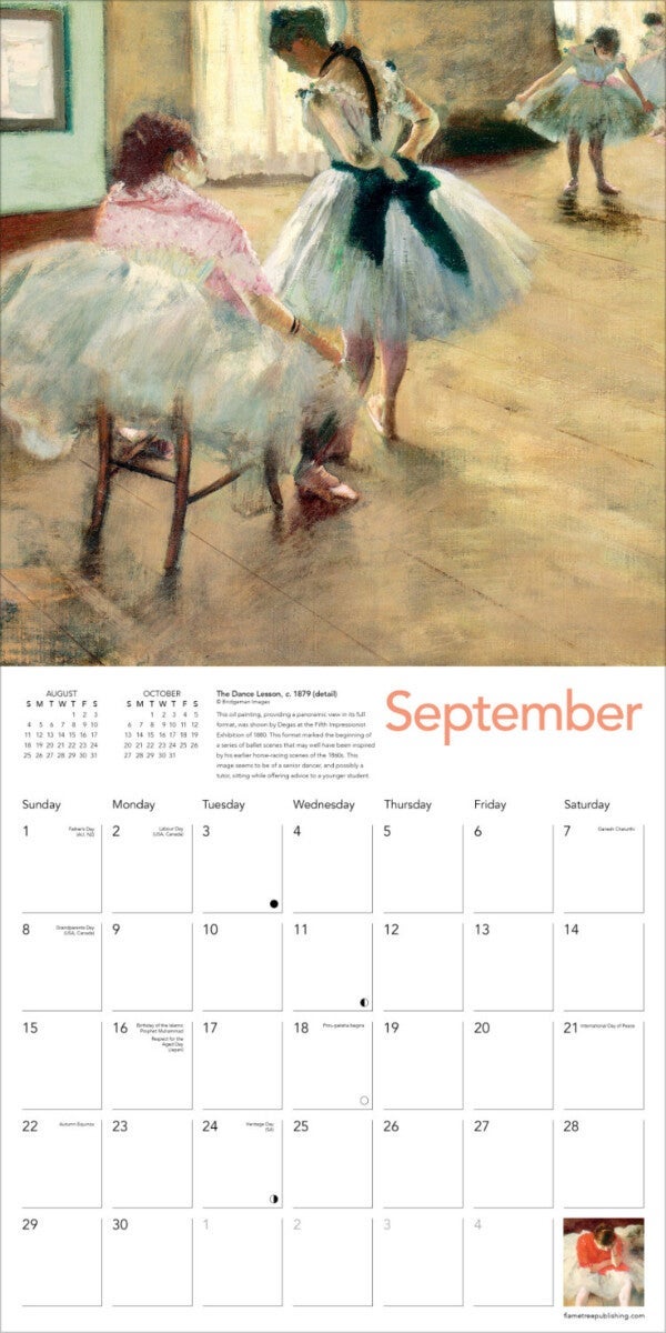 Kalender 2024 Degas Dancers 30x30cm