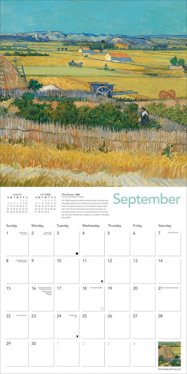 Kalender 2024 Van Gogh Blooms 30x30cm