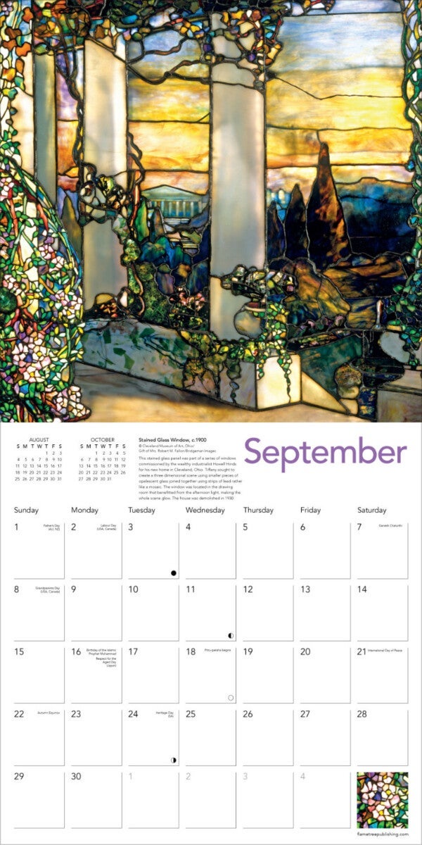 Tiffany Wall Calendar 2024 (Art Calendar)