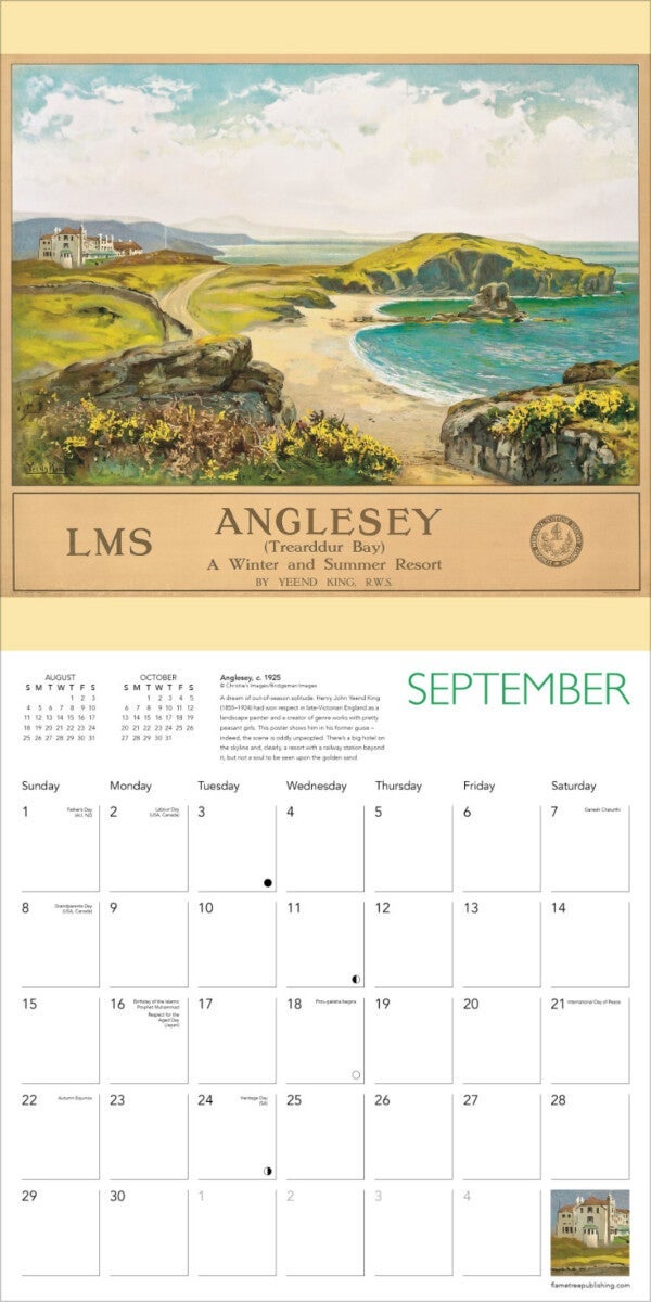 Kalender 2024 Eng Travel Posters 30x30cm