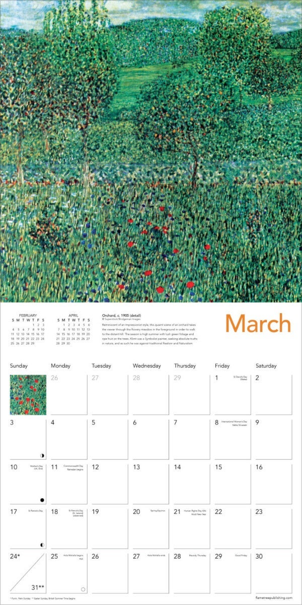 Kalender 2024 Klimt Landscapes 30x30cm