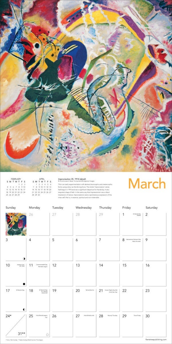 Kalender 2024 Wassily Kandinsky 30x30cm