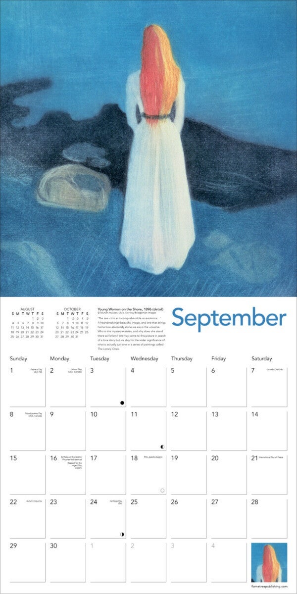 Kalender 2024 Edvard Munch 30x30cm
