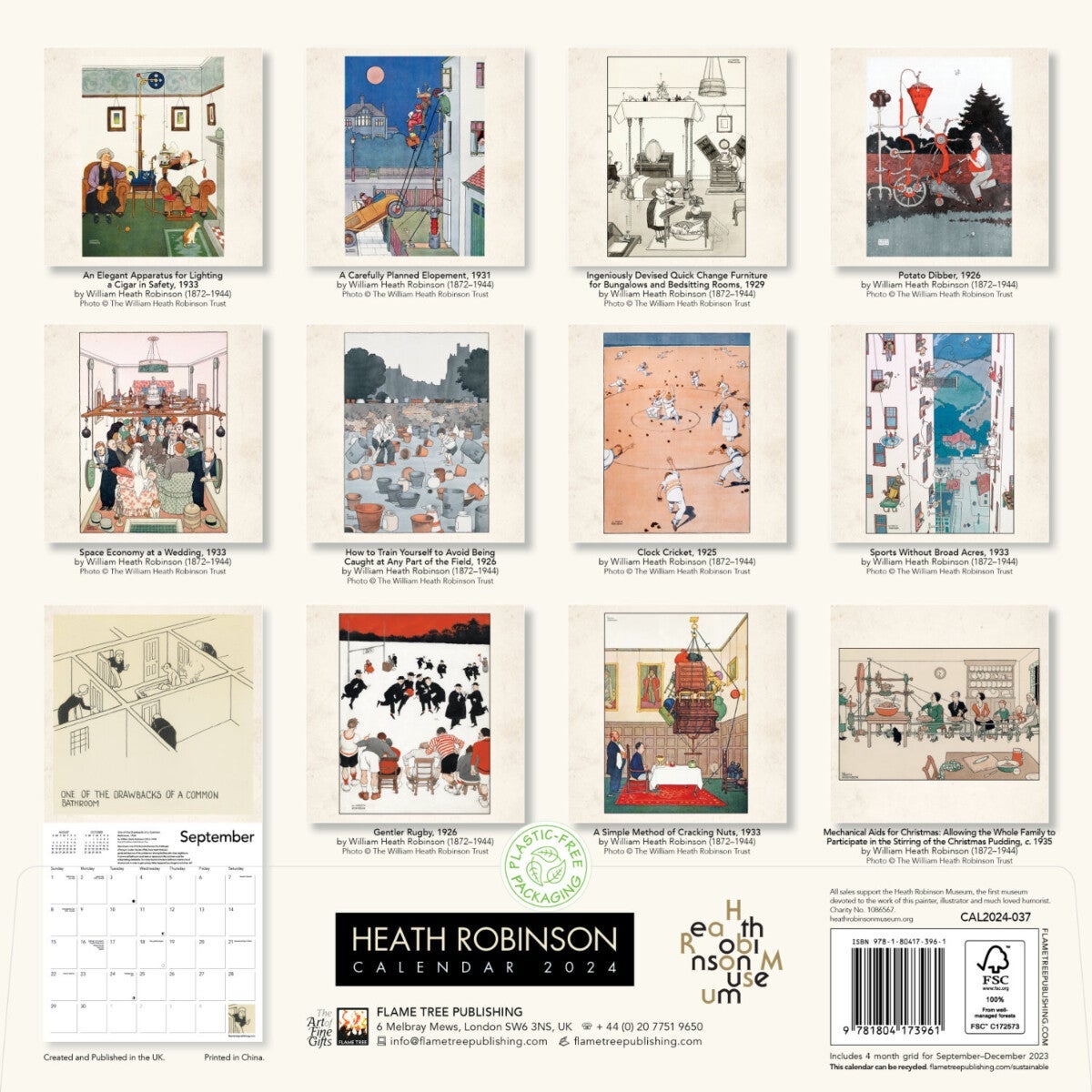 Kalender 2024 Heath Robinson 30x30cm