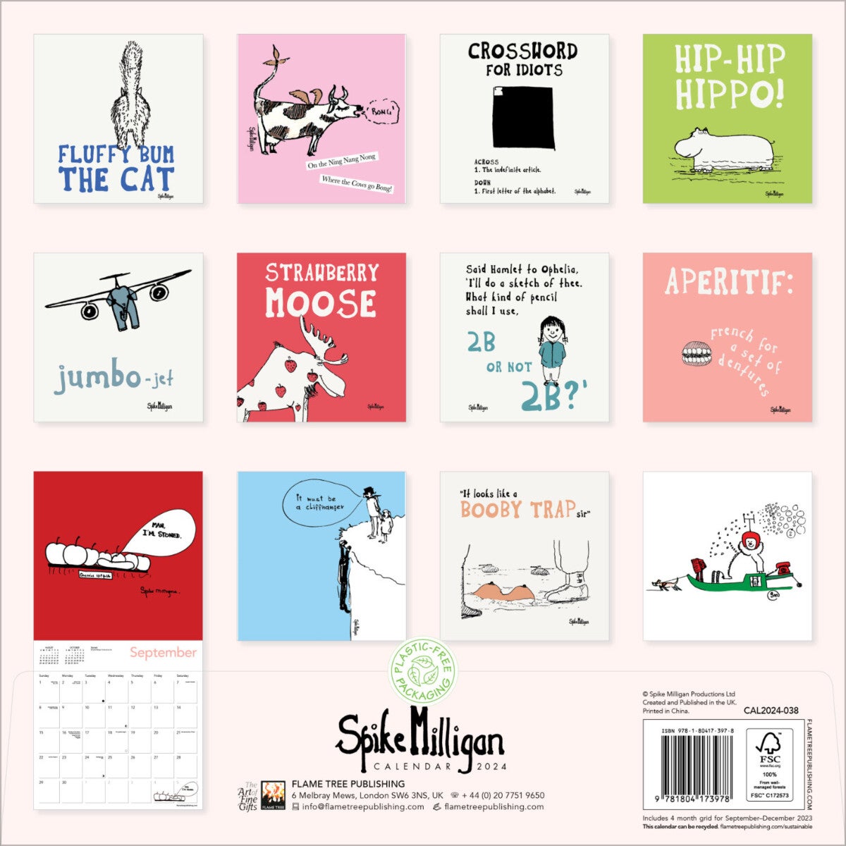 Kalender 2024 Spike Milligan 30x30cm