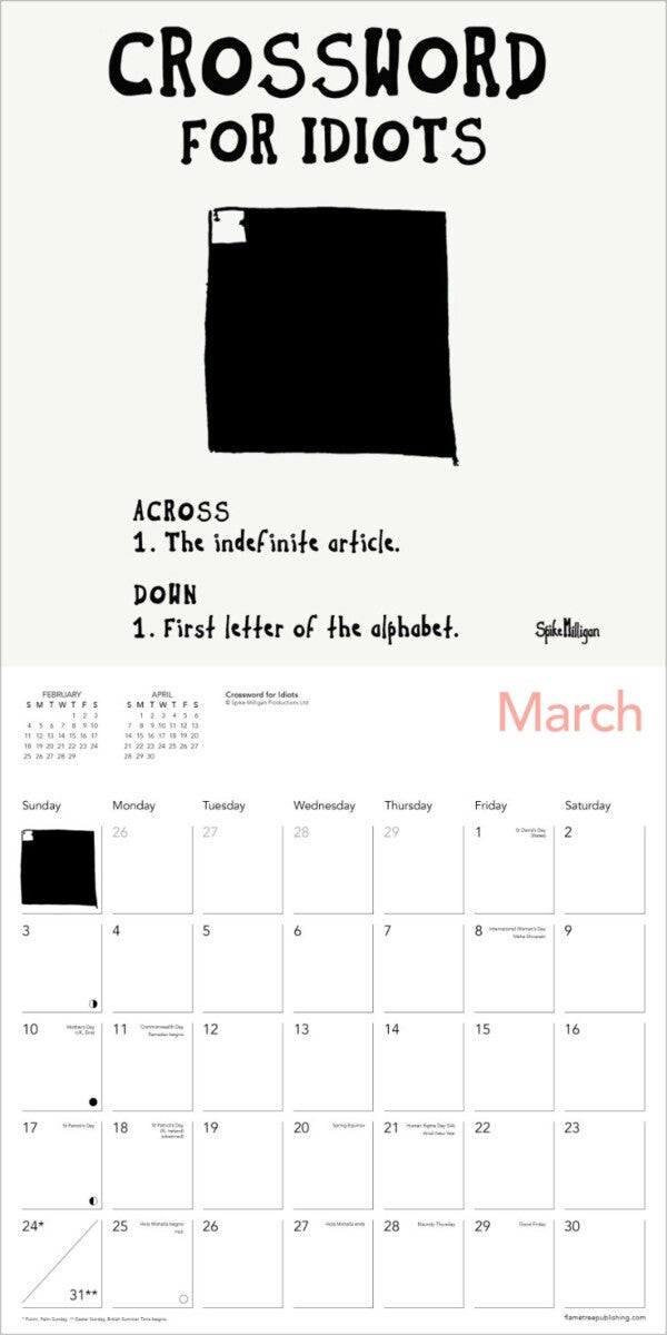 Kalender 2024 Spike Milligan 30x30cm