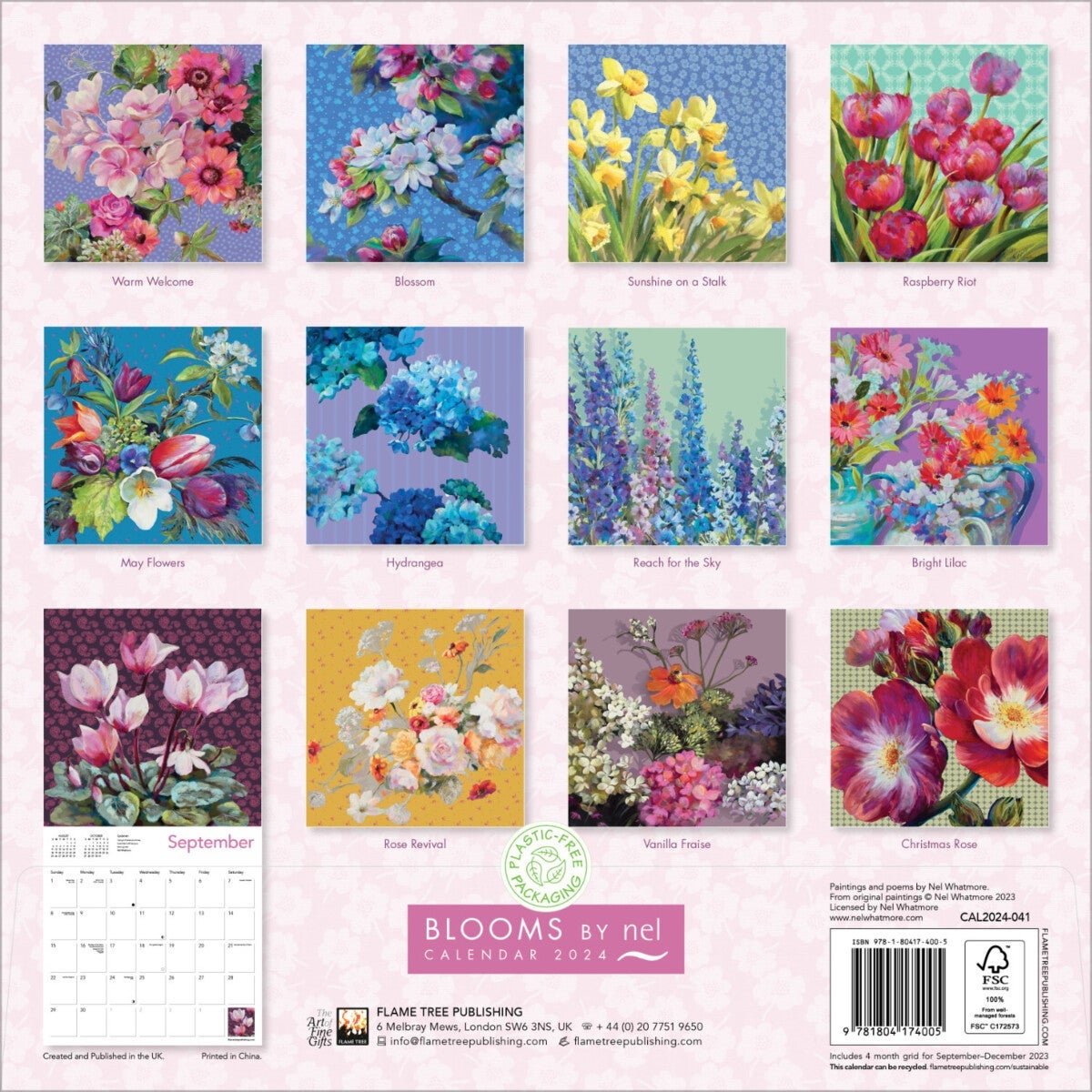 Kalender 2024 Blooms 30x30cm