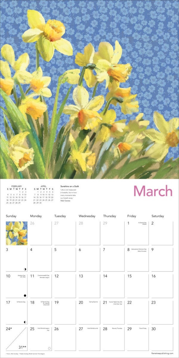 Kalender 2024 Blooms 30x30cm
