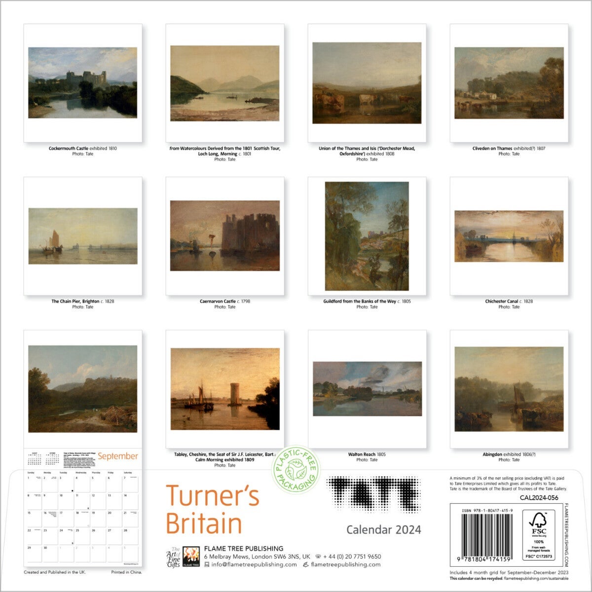 Kalender 2024 Turner Britain 30x30cm