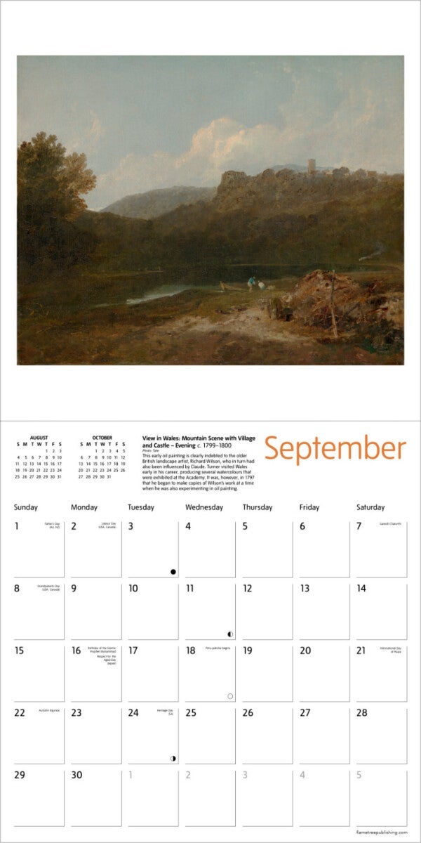 Kalender 2024 Turner Britain 30x30cm