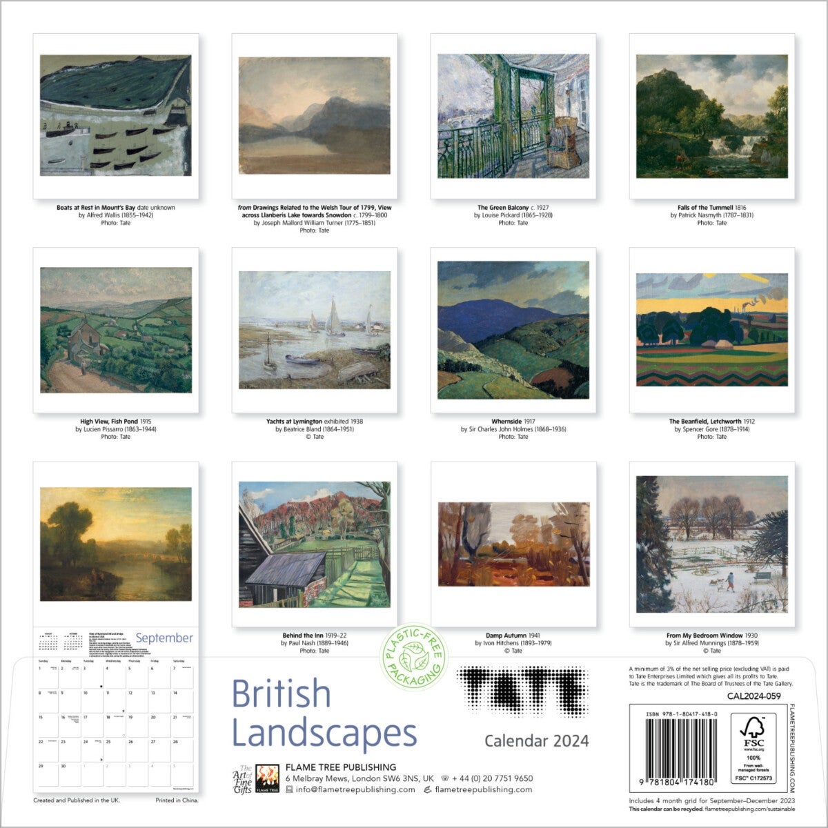 Kalender 2024 Br Landscapes 30x30cm