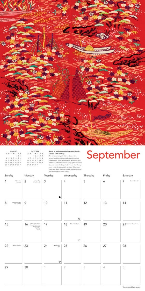 Kalender 2024 Kimono Textiles 30x30cm
