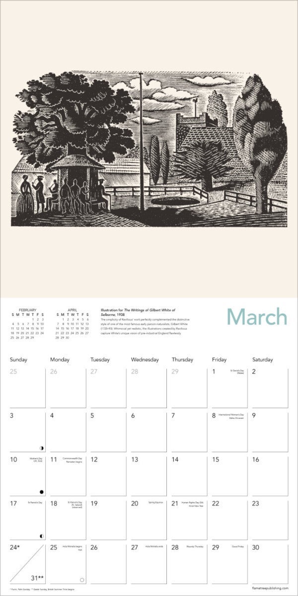 Kalender 2024 Eric Ravilious 30x30cm