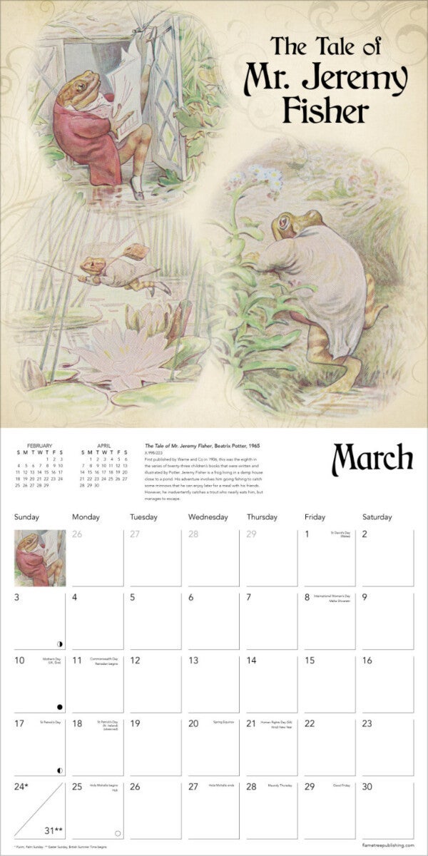 Kalender 2024 Beatrix Potter 30x30cm