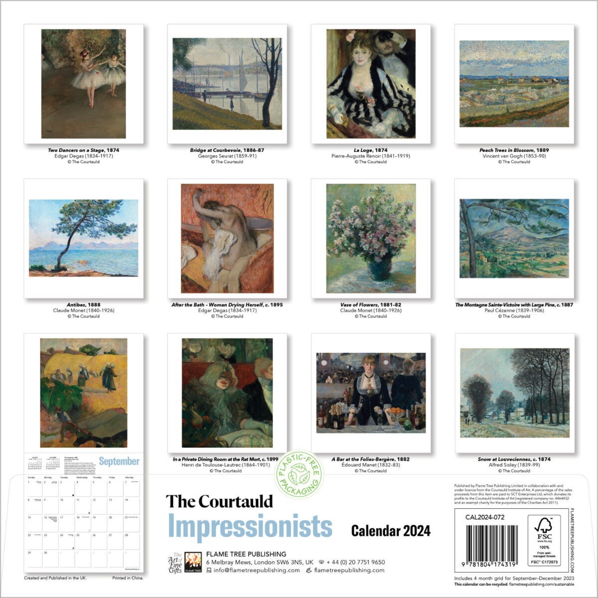 Kalender 2024 Impressionists 30x30cm