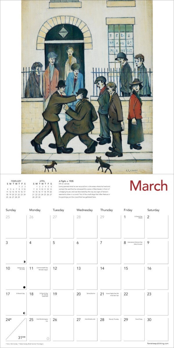 Kalender 2024 LS Lowry 30x30cm