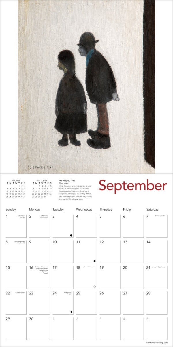 Kalender 2024 LS Lowry 30x30cm
