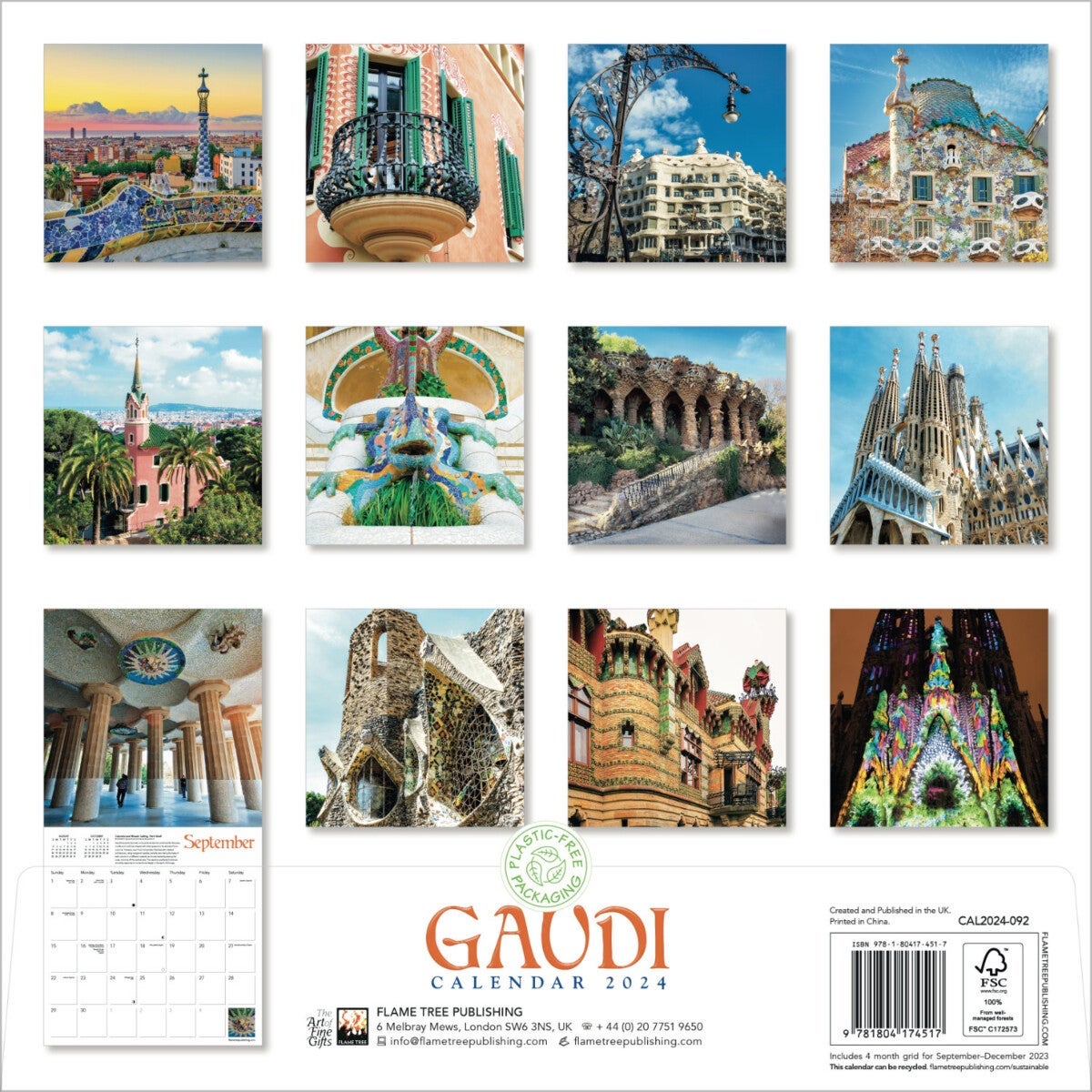 Kalender 2024 Gaudi 30x30cm