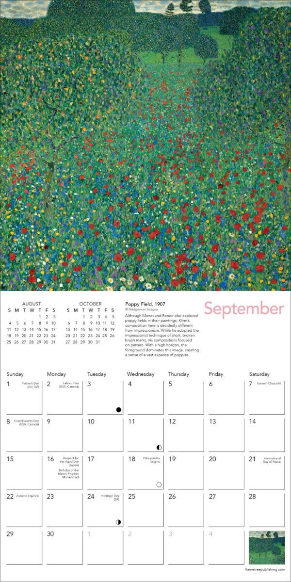 Kalender 2024 Gustav Klimt 18x18cm