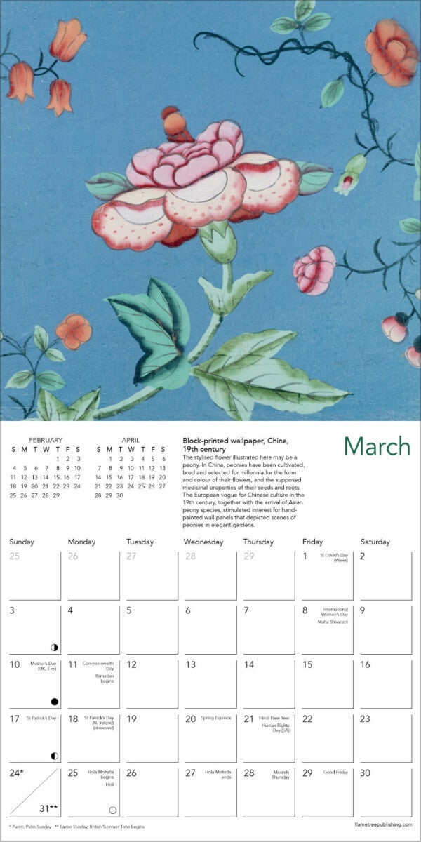 Kalender 2024 Chinese Garden 18x18cm