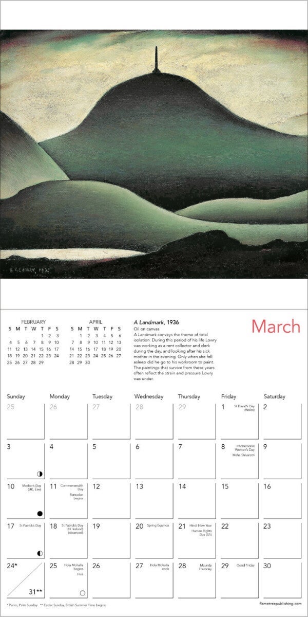 Kalender 2024 LS Lowry 18x18cm